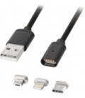 Magnetyczny kabel USB - microUSB, typ C, ligtning Kruger&Matz