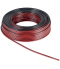 Kabel głośnikowy czarno-czerwony Cu 2x0,35mm2 rolka 50m