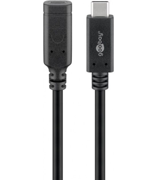 Przedłużacz USB-C™ USB 3.2 generacja 2, 1 m, czarny