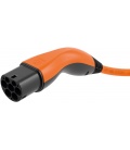 Kabel do ładowania samochodu elektrycznego spiralny Typu 2, do 11 kW, 5 m, pomarańczowy