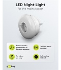 Lampka nocna LED do gniazdka (zmienne kolory) Goobay