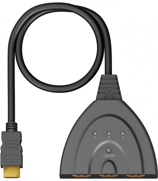 Przełącznik HDMI 2.0 manualny 3 wejścia / 1 wyjście (4K @ 60 Hz)