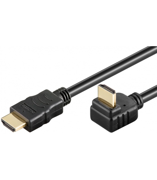 Kabel HDMI / HDMI 2.0 Ethernet 2m (kątowy wtyk 270°) Goobay