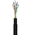 Kabel patchcord CAT 6 U/UTP 40m czarny zewnętrzny