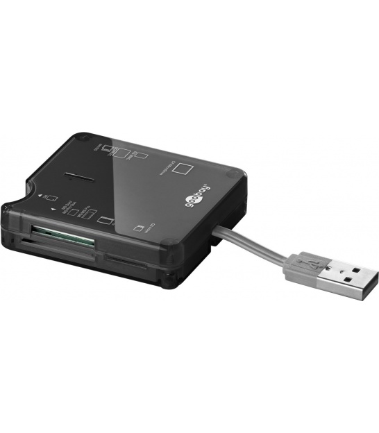 Czytnik kart pamięci all-in-one USB 2.0 Goobay (SD, SDHC, SDXC, Micro SD, XD, MS i CF Micro Drive)
