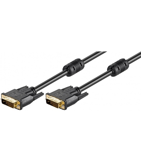 Kabel DVI-D / DVI-D Dual Link (24+1 pin) pozłacany 10m