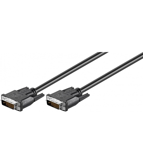 Kabel DVI-D / DVI-D Dual Link (24+1 pin) nikiel 3m