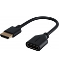 Adapter HDMI™ flex giętki, wtyk / gniazdo 0,1m