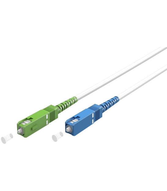 Kabel światłowodowy SC (APC) / SC (UPC) Singlemode (OS2) biały 0,5m