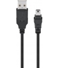 Kabel USB 2.0 wtyk USB / wtyk miniUSB Hi-Speed 3m czarny