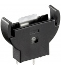 Uchwyt na baterie guzikowe CR2012 do CR2032 maks. 20 mm, Czarny, Montaż na płytkach drukowanych, pionowo (3 piny)