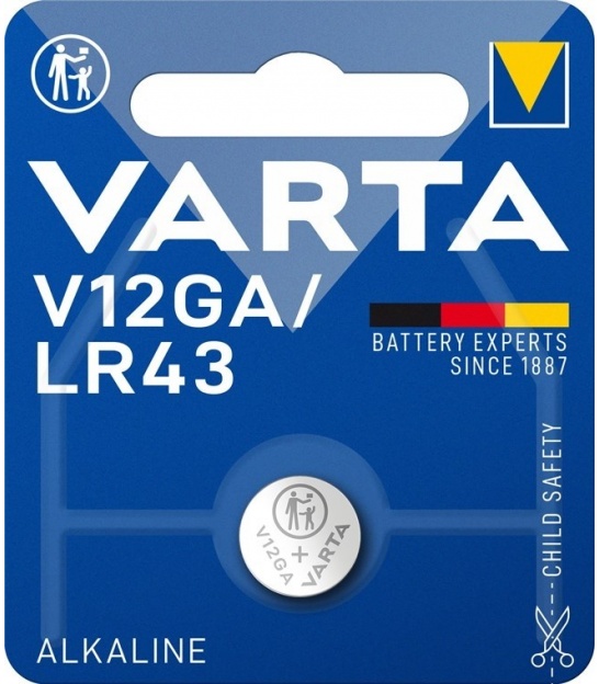 LR43 (4278) bateria, 1 szt./blister bateria guzikowa alkaliczno-manganowa, 1,5 V