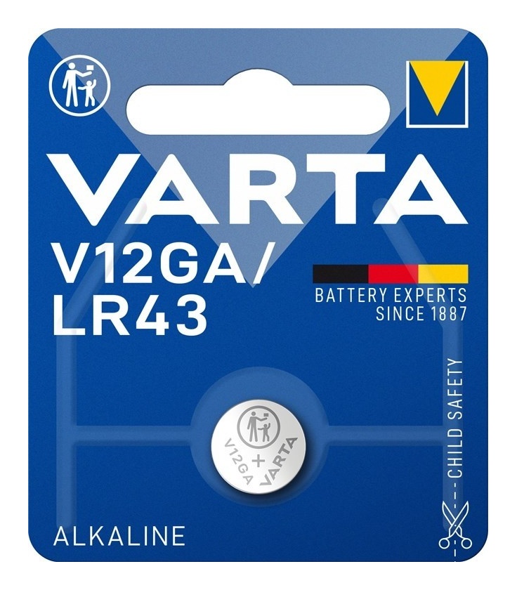 LR43 (4278) bateria, 1 szt./blister bateria guzikowa alkaliczno-manganowa, 1,5 V