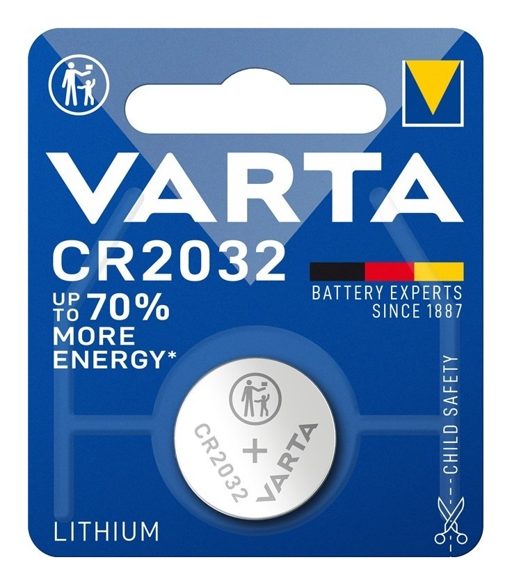 CR2032 (4022) bateria, 1 szt./blister bateria guzikowa litowa, 3 V