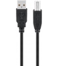 Kabel USB 2.0 Hi-Speed, czarny Wtyk USB 2.0 (typ A) Wtyk USB 2.0 (typ B)