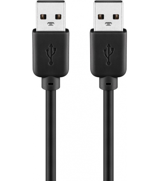 Kabel USB 2.0 Hi-Speed 5 m, czarny Wtyk USB 2.0 (typ A) Wtyk USB 2.0 (typ A)