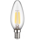 Świeczka LED filament, 6 W trzonek E14, ciepła biel, bez możliwości ściemniania