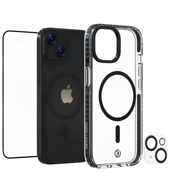 Impact Zero etui na komórkę 3 w 1 zestaw kompatybilny z Apple iPhone 15 Plus, przezroczysty