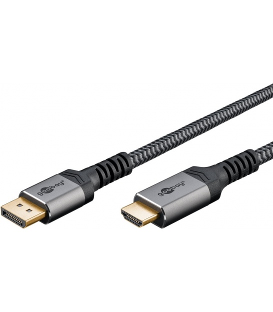 Kabel DisplayPort do HDMI, 3 m, Sharkskin Grey Wtyk DisplayPort złącze HDMI (typ A)