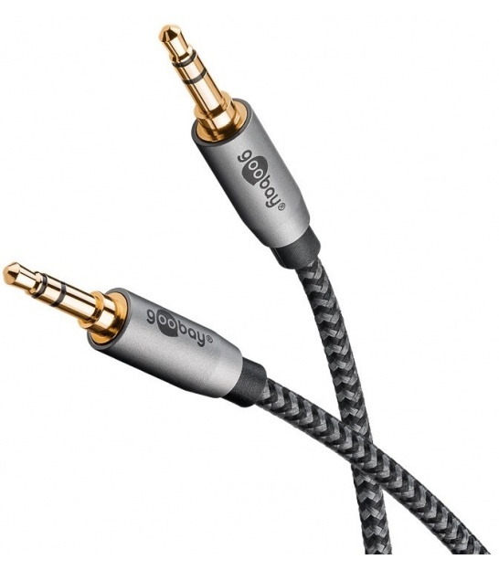Kabel połączeniowy audio AUX, 3,5 mm stereo, 2 m Wtyk jack 3,5 mm (3-pinowy, stereo) Wtyk jack 3,5 mm (3-pinowy, stereo)
