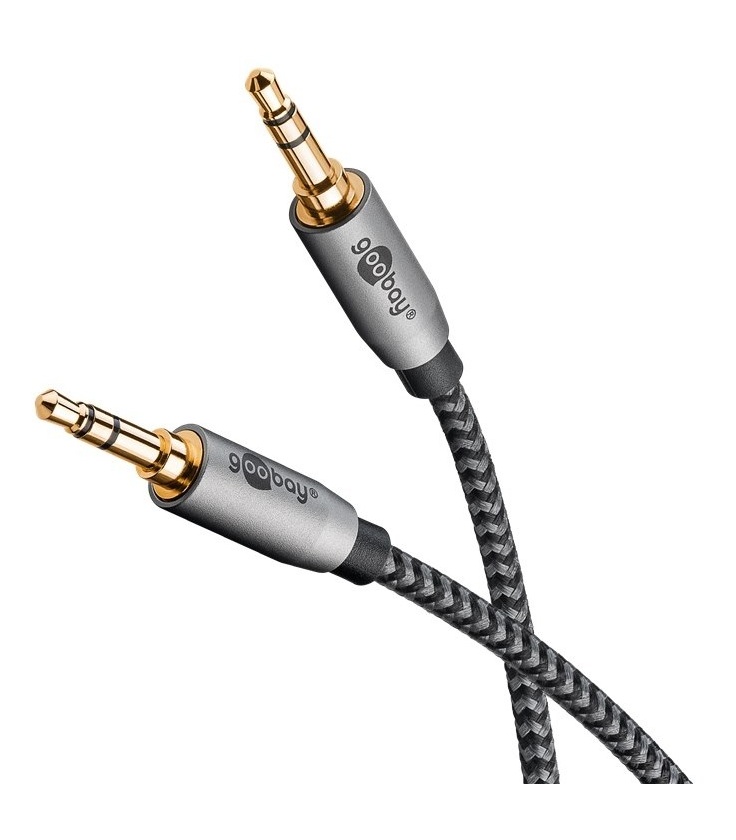 Kabel połączeniowy audio AUX, 3,5 mm stereo, 2 m Wtyk jack 3,5 mm (3-pinowy, stereo) Wtyk jack 3,5 mm (3-pinowy, stereo)
