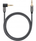 Kabel połączeniowy audio AUX, 3,5 mm stereo, 90°, 3 m Wtyk jack 3,5 mm (3-pinowy, stereo) Wtyk jack 3,5 mm (3-pinowy, stereo)