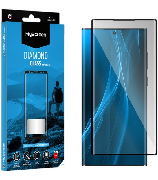Szkło ochronne MyScreen DIAMOND GLASS edge3D czarne Samsung Galaxy S23 Ultra