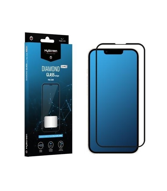 Szkło ochronne MyScreen DIAMOND GLASS LITE edge FULL GLUE czarne Apple iPhone 13 Mini 5.4"
