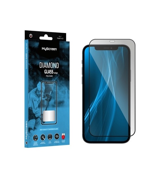 Szkło ochronne MyScreen DIAMOND GLASS LITE edge FULL GLUE czarne Apple iPhone 13 Pro Max 6.7"