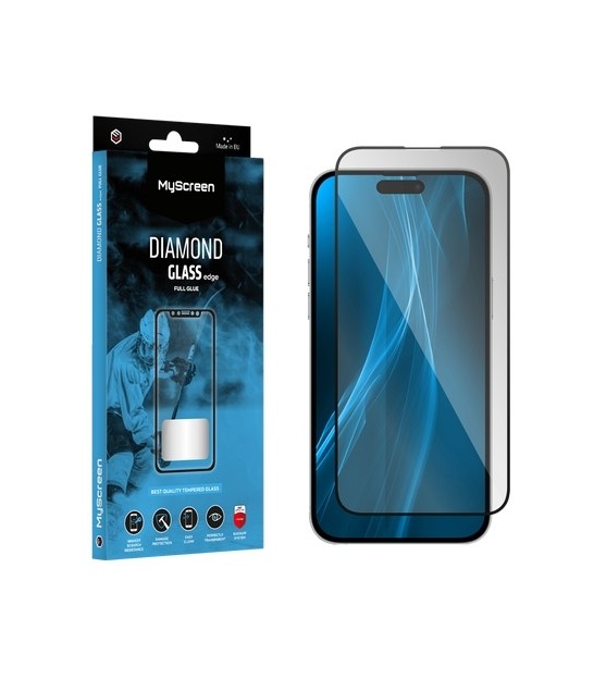 Szkło ochronne MyScreen DIAMOND GLASS LITE edge FULL GLUE czarne Apple iPhone 14 Pro 6.1"
