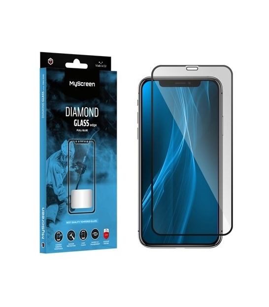 Szkło ochronne MyScreen DIAMOND GLASS LITE edge FULL GLUE czarne Apple iPhone Xs Max/11 Pro Max