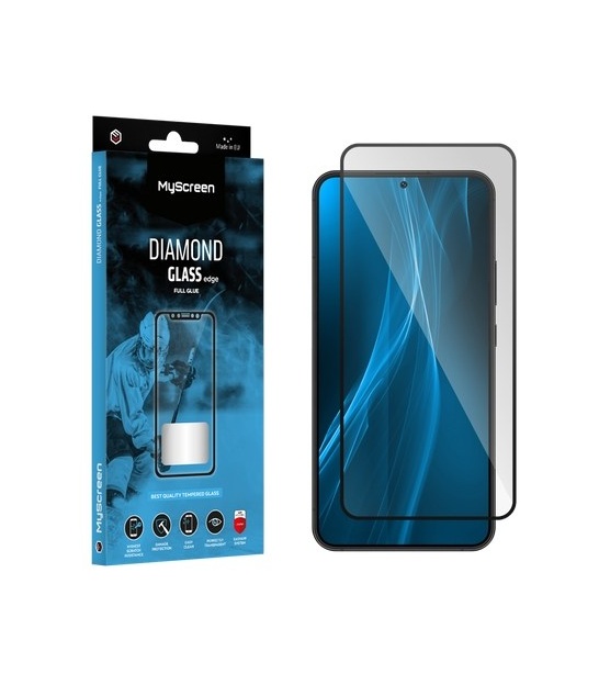Szkło ochronne MyScreen DIAMOND GLASS LITE edge FULL GLUE czarne Samsung Galaxy S22/S23