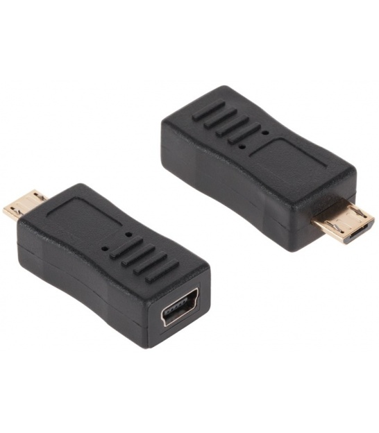 Złącze adaptor gniazdo USB mini - wtyk USB micro