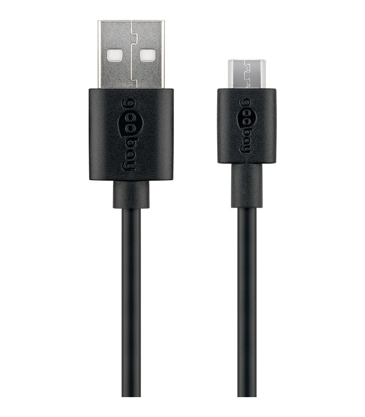 Kabel Micro-USB do ładowania i synchronizacji dla urządzeń z systemem Android, czarny