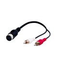 Adapter przewodu audio, gniazdo DIN na wtyczkę stereo RCA Gniazdo DIN 180° (5-pinowe) 2 wtyczka Cinch (lewy/prawy kanał audio