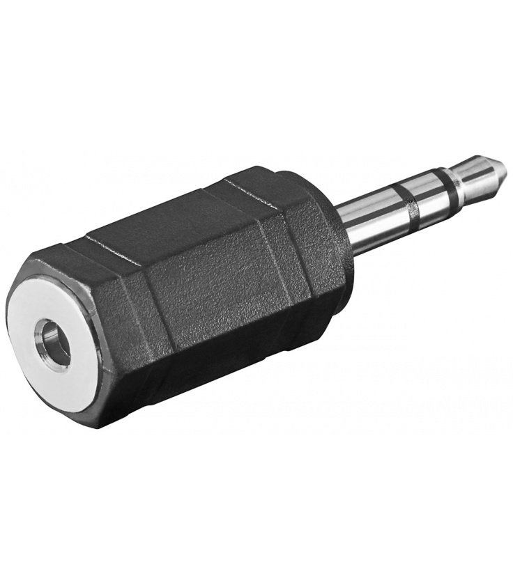 Adapter do słuchawek, wtyk jack AUX 3,5 mm na 2,5 mm 1x wtyczka jack 3,5 mm (3-pinowa, stereo) 1x gniazdo jack 2,5 mm (3-pinowa