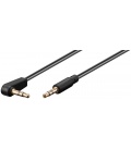 Kabel połączeniowy audio AUX, 3,5 mm stereo 3-pin, wąski, CU, kątowy Wtyk jack 3,5 mm (3-pinowy, stereo) Wtyk jack 3,5 mm (3
