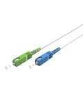 Kabel światłowodowy (FTTH), Singlemode (OS2) White, biały (Simplex), 3 m światłowód (FOC), Wtyk SC-APC (8°) Wtyk SC (UPC)