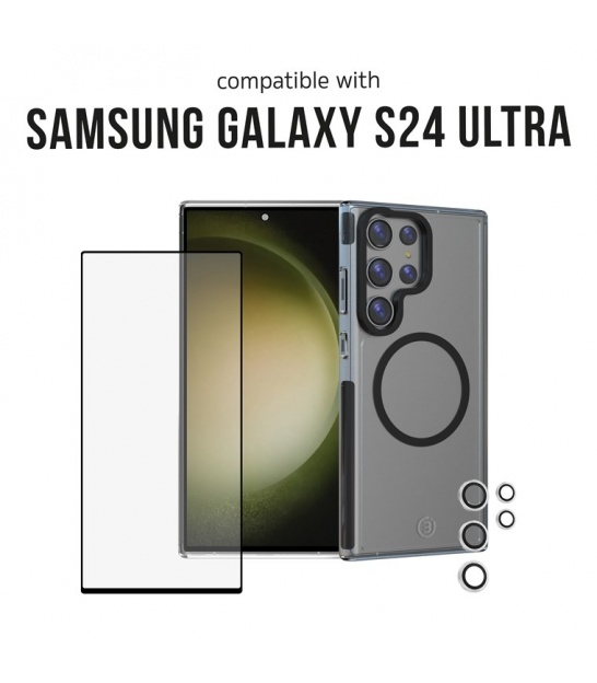 3sixT 4in1 Protection Bundle etui na komórkę, osłona ekranu, osłona aparatu i bezstresowy aplikator, kompatybilny z Samsung 