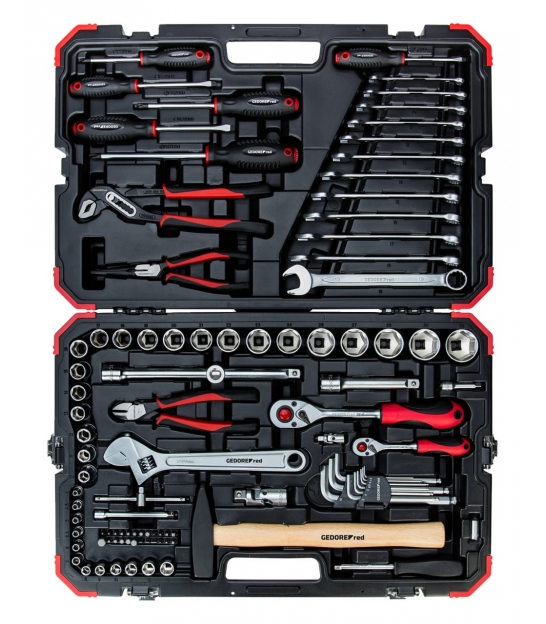 Zestaw narzędzi GEDORE red walizka narzędziowa 1/4" + 1/2" 100-części